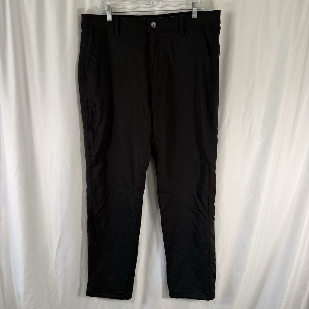 Gerry Fleece Lined Pants Men's 36x34 Black Nylon Exterior Straight Leg Pockets